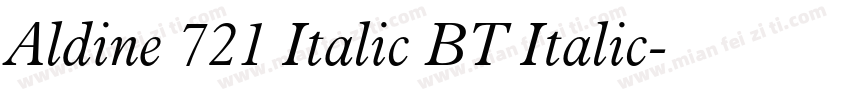 Aldine 721 Italic BT Italic字体转换